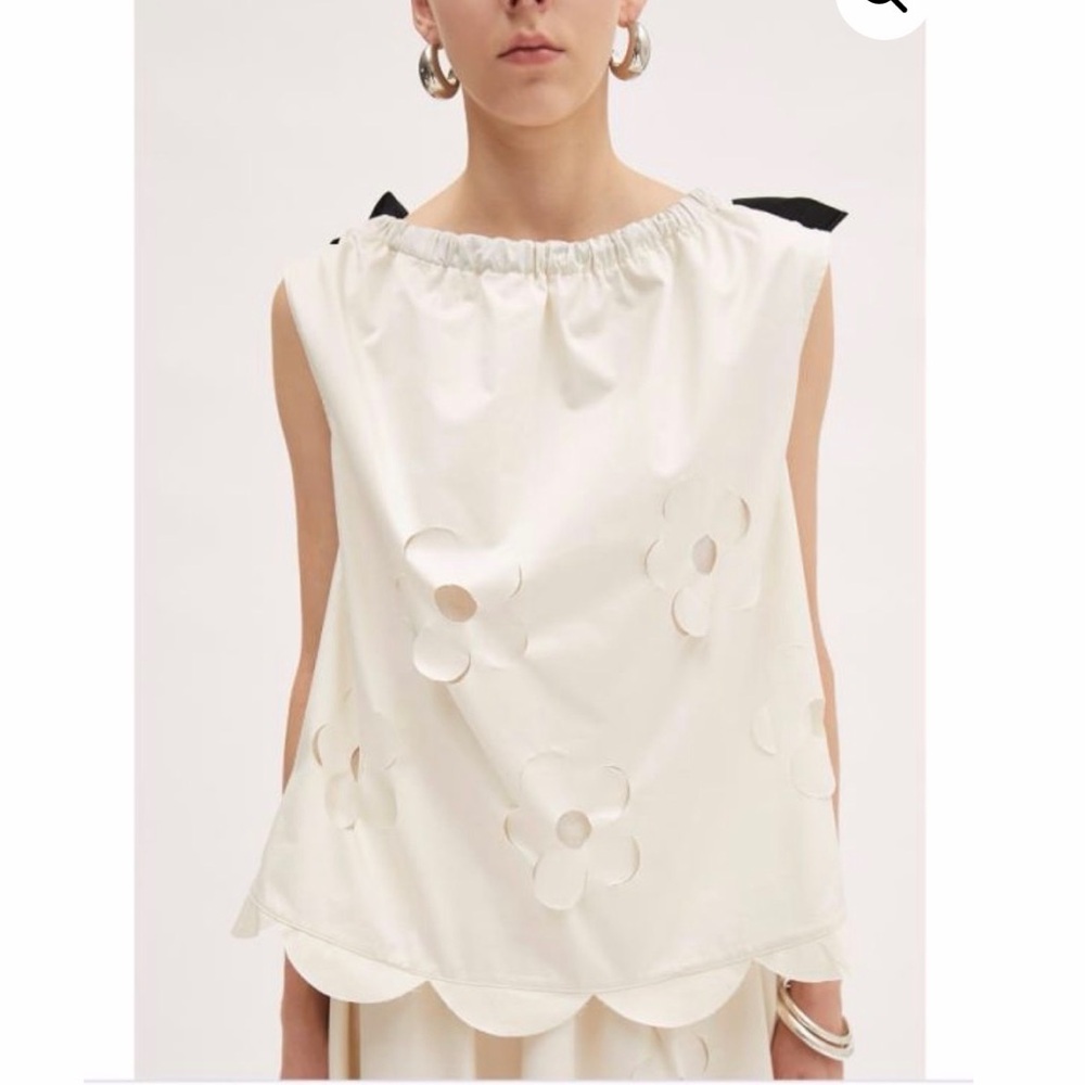 MEIMEIJ Chic Cream Floral Women's Blouse (Made in Italy) NWT